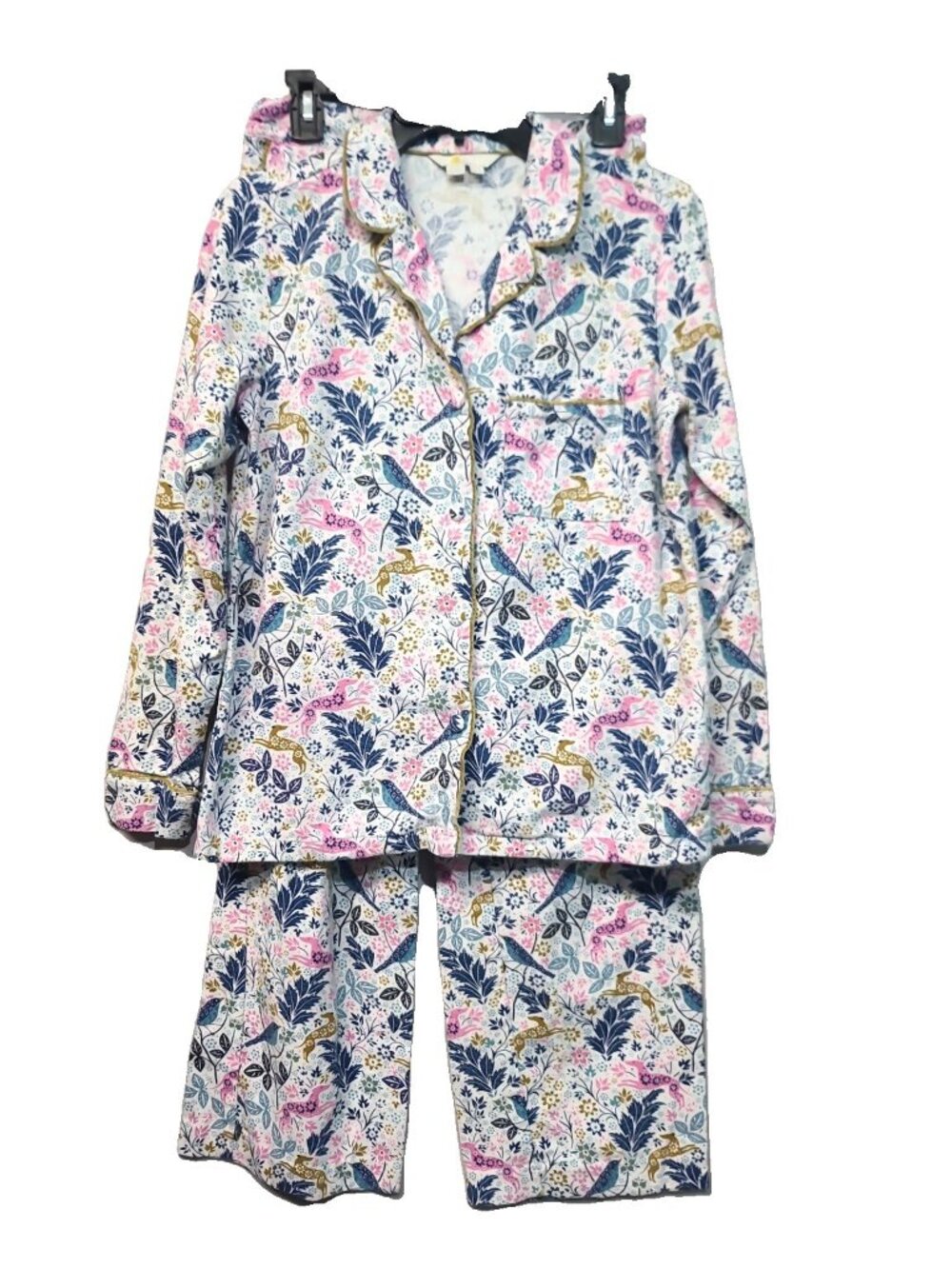Boden Vanessa Cosy Pajama Set Size 4 White GUC Relaxed